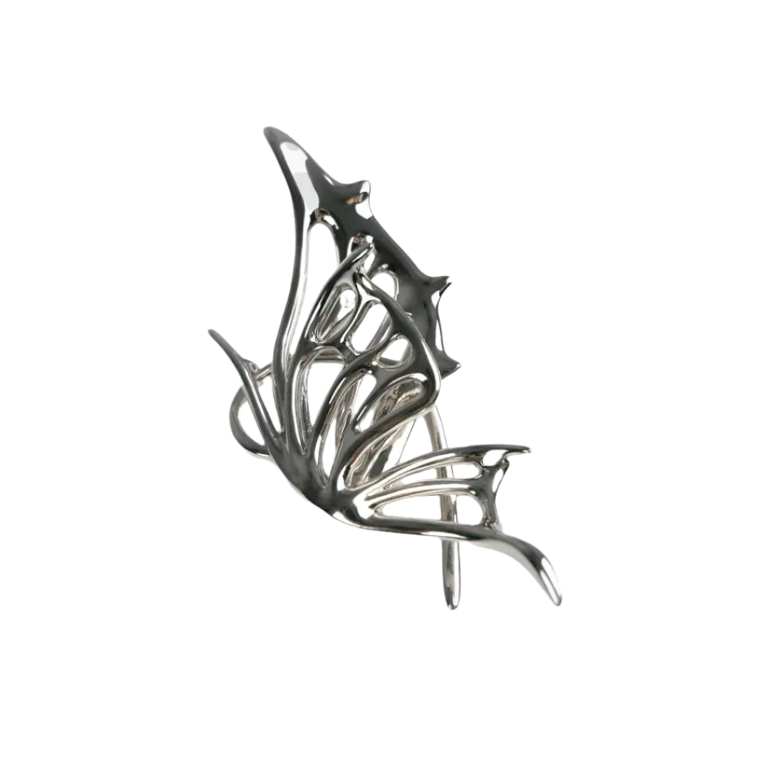 ear cuffs, celeste wing, silver, xtended identity