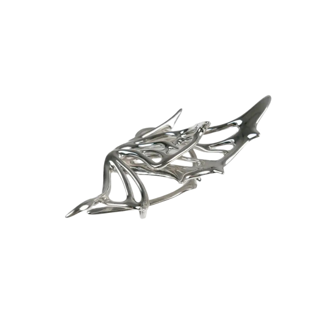 ear cuffs, celeste wing, silver, xtended identity