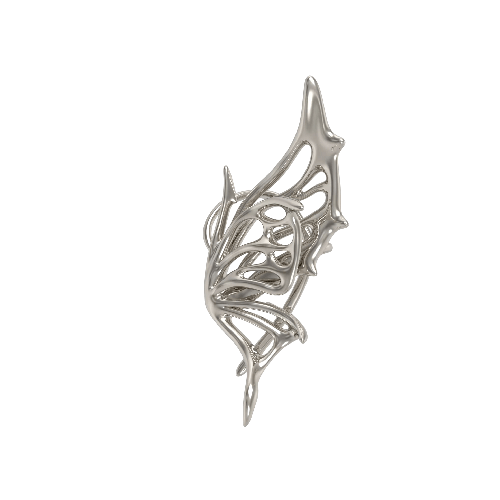 ear cuffs, celeste wing, silver, xtended identity
