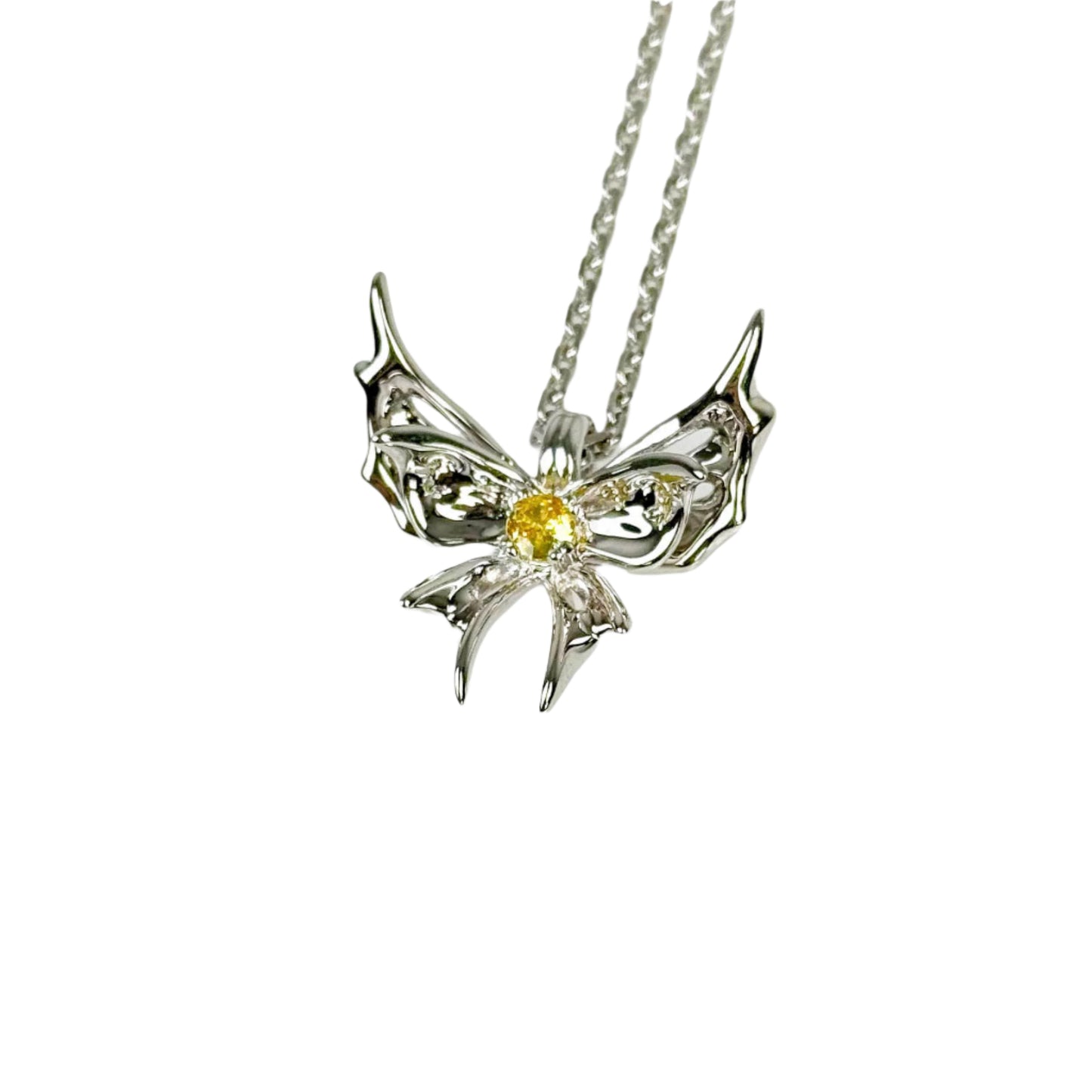 necklace, chrysalid butterfly, white, blue, purple, pink, green, gold, xtended identity