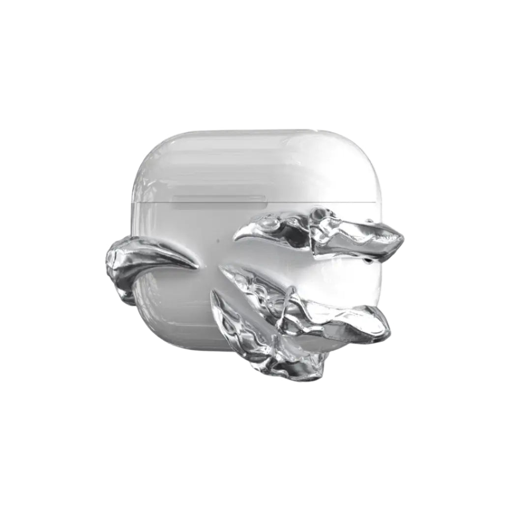 airpods cover, claw, silver, xtended identity, 3D printing