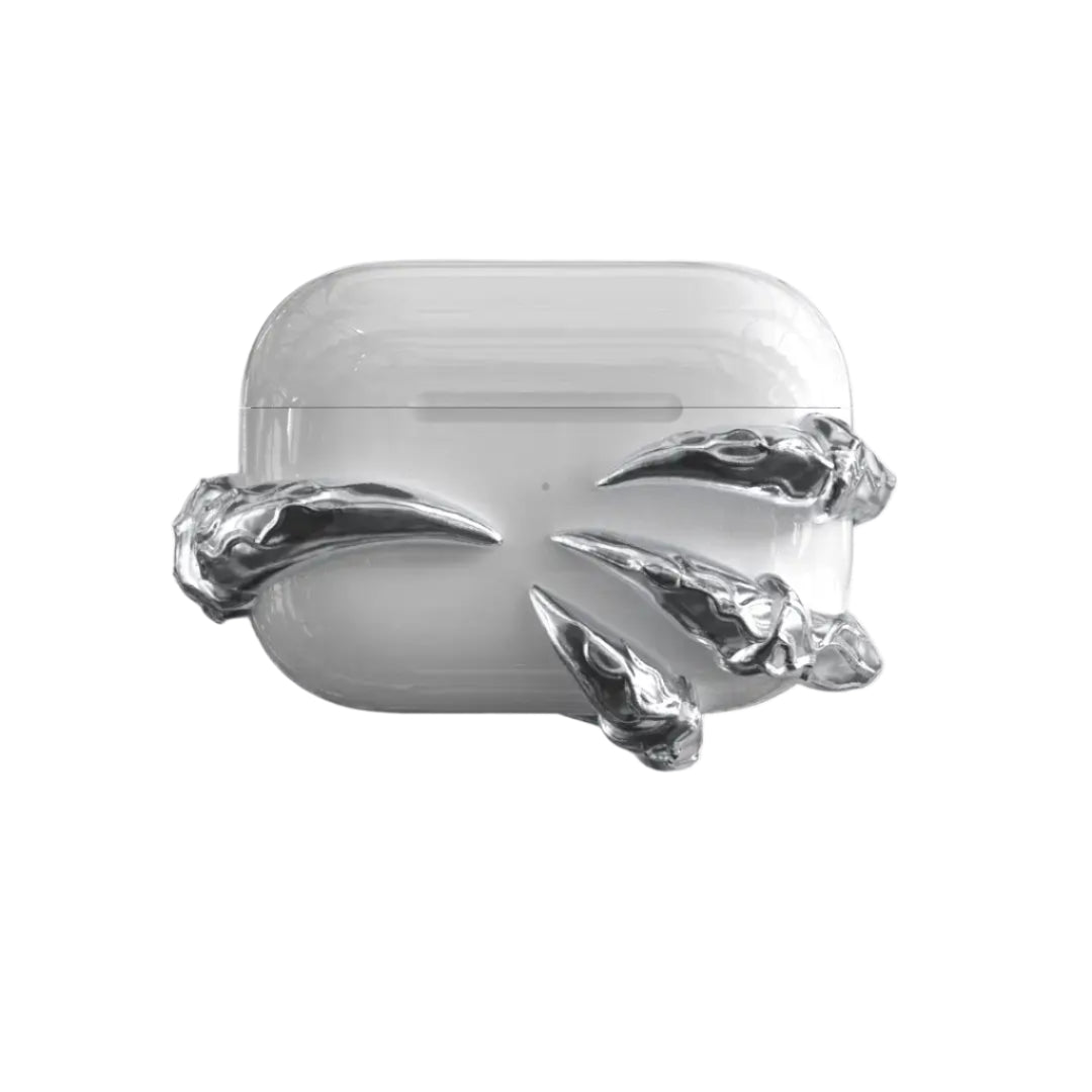 airpods cover, claw, silver, xtended identity, 3D printing