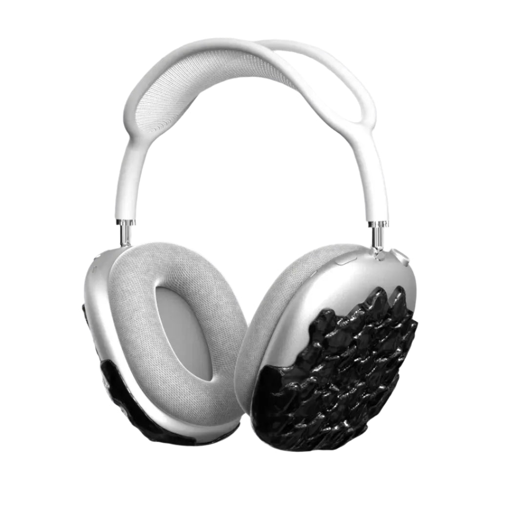 airpods cover, airpods max cover, dragon, silver, black, xtended identity