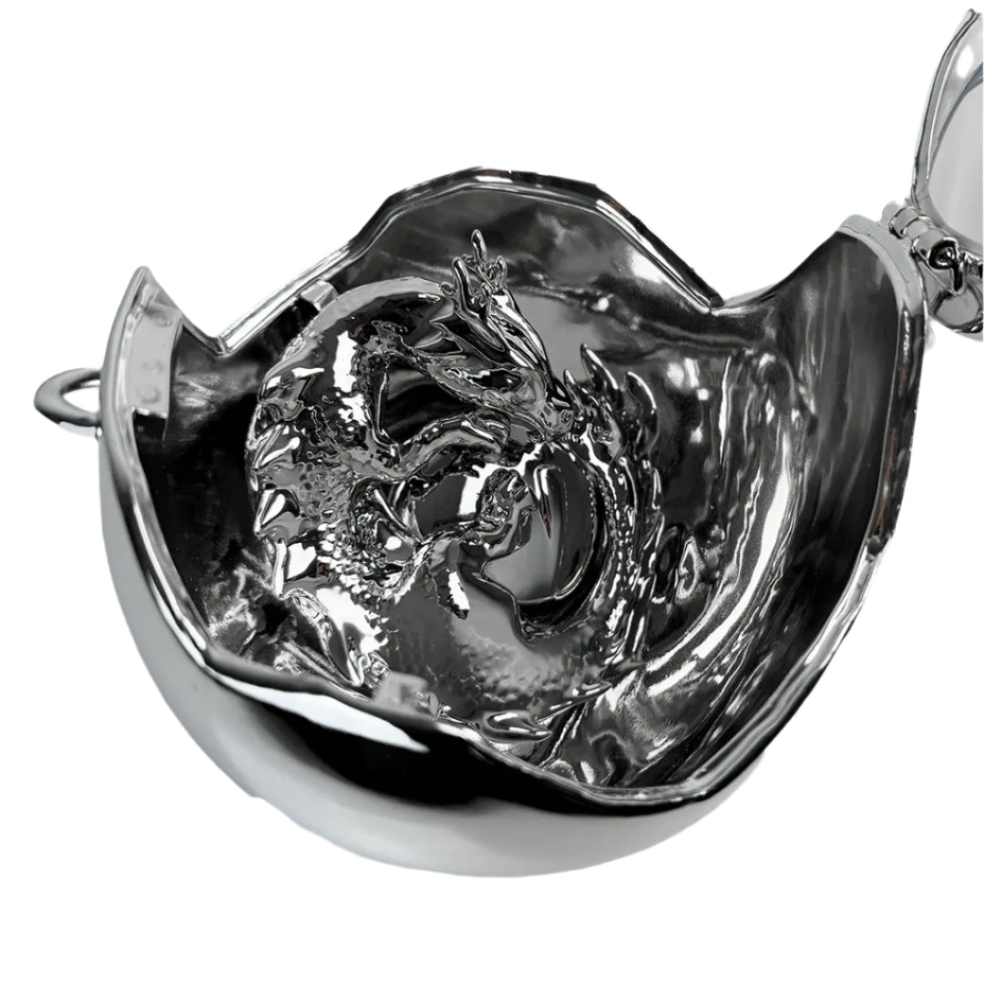 bag, dragon egg, silver, xtended identity