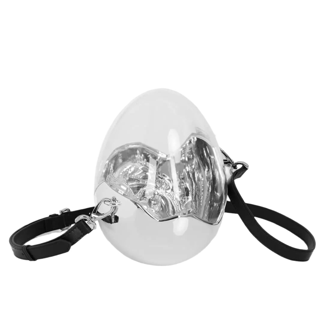 bag, dragon egg, silver, xtended identity