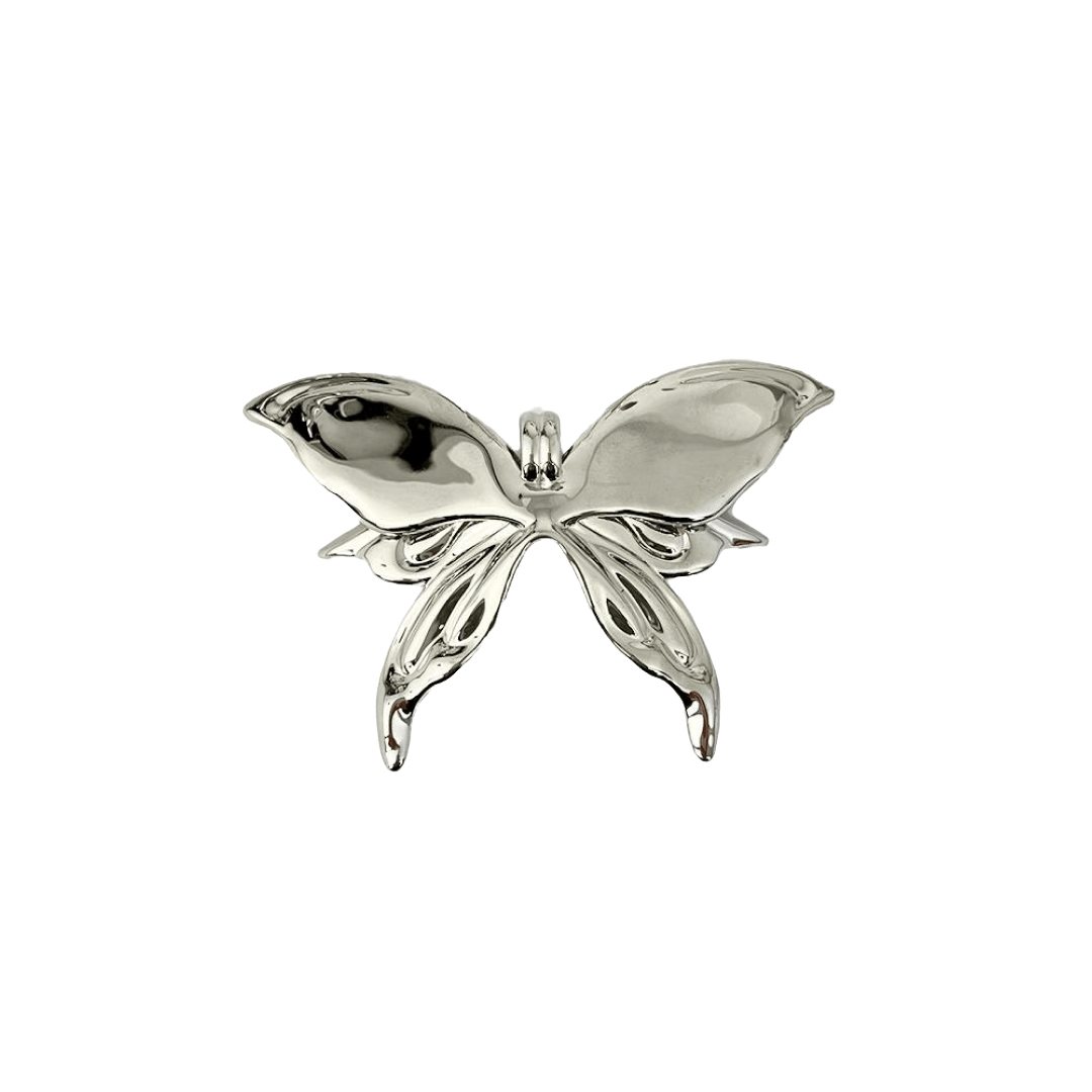 bag charm, flutter, butterfly, silver, xtended identity
