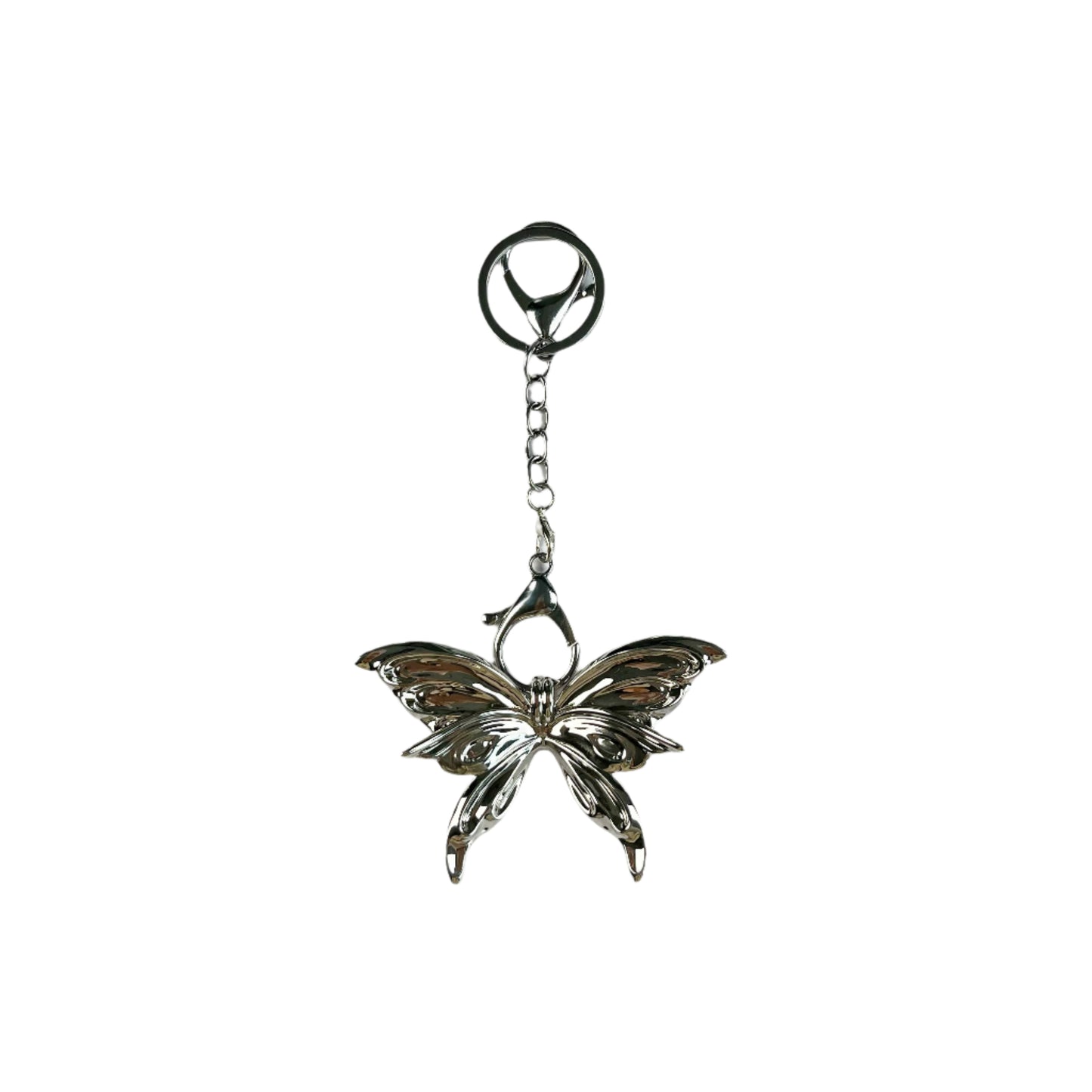 bag charm, flutter, butterfly, silver, xtended identity