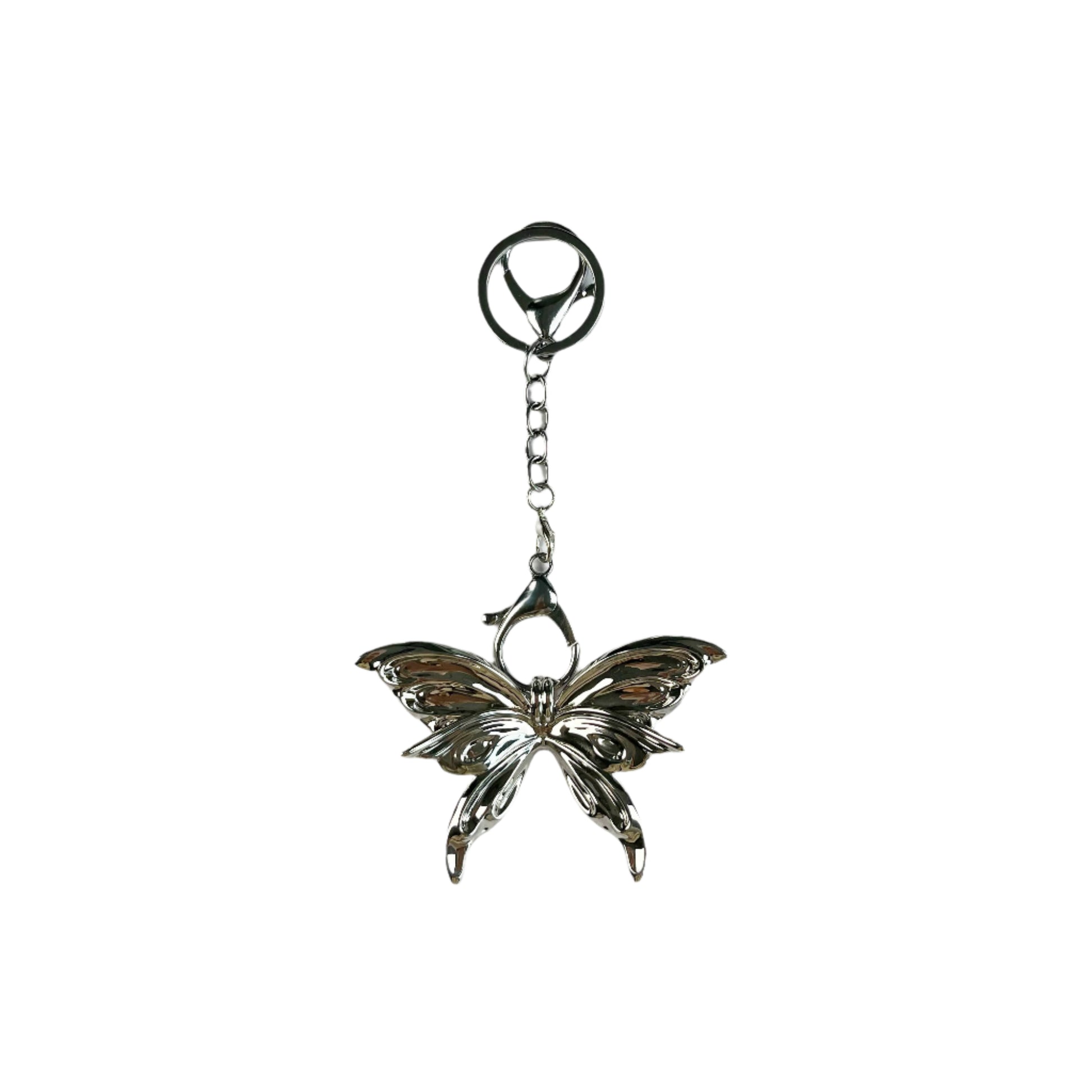 bag charm, flutter, butterfly, silver, xtended identity
