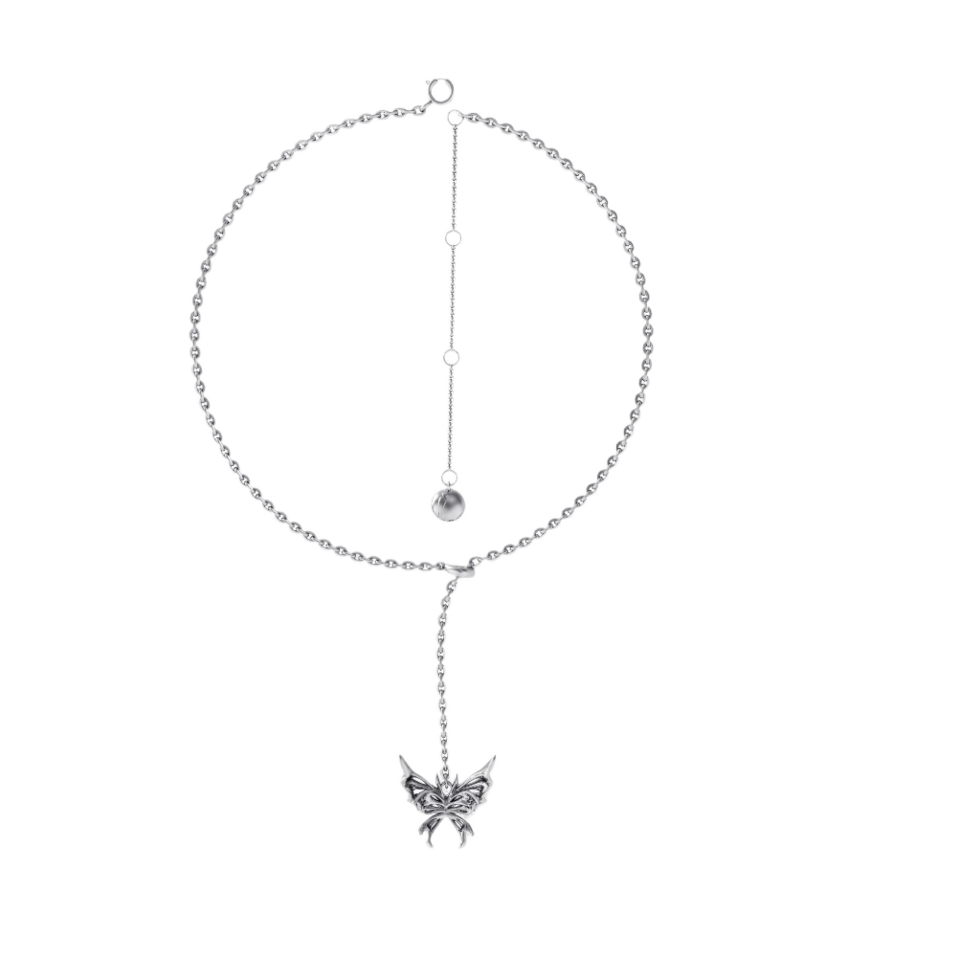 necklace, flutter, silver, xtended identity