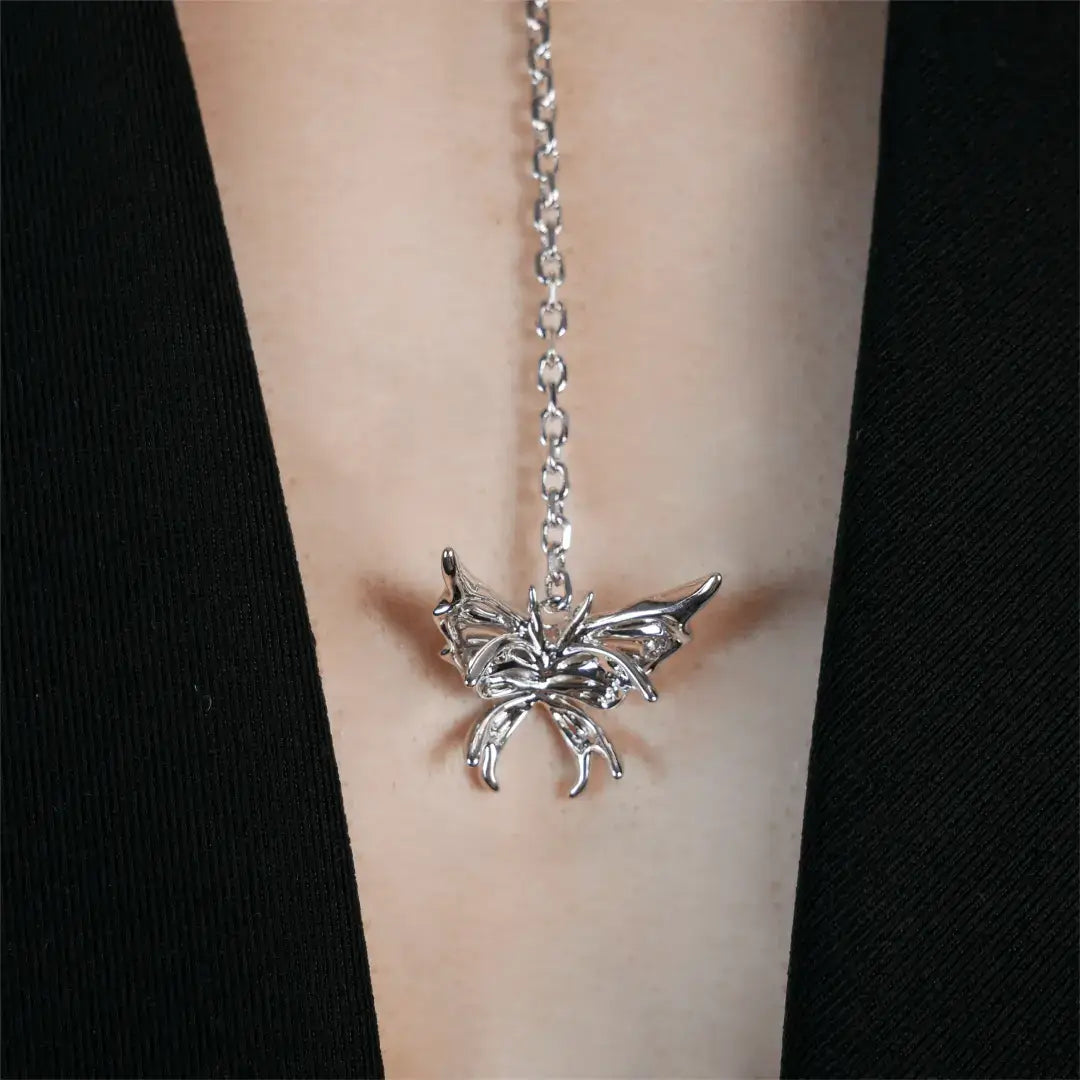necklace, flutter, silver, xtended identity