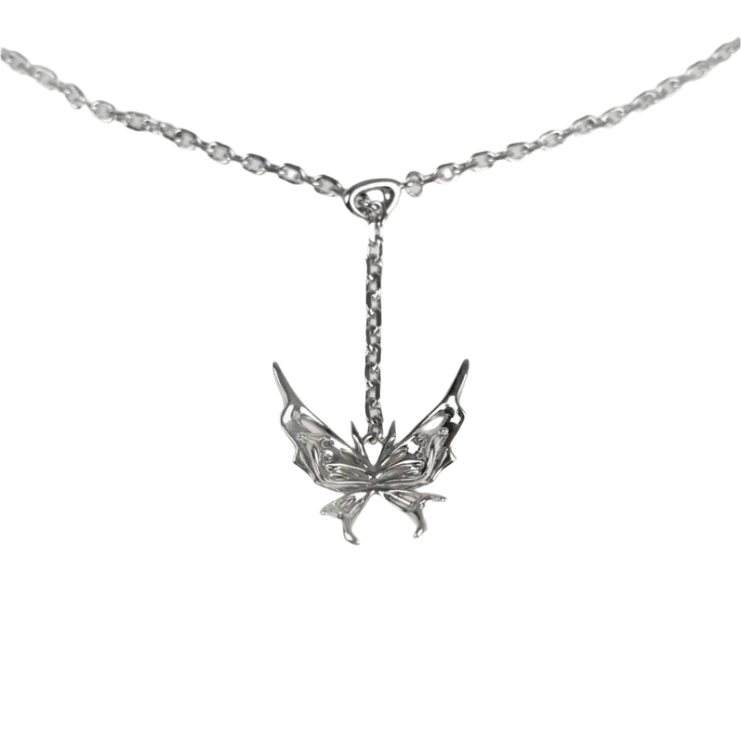 necklace, flutter, silver, xtended identity