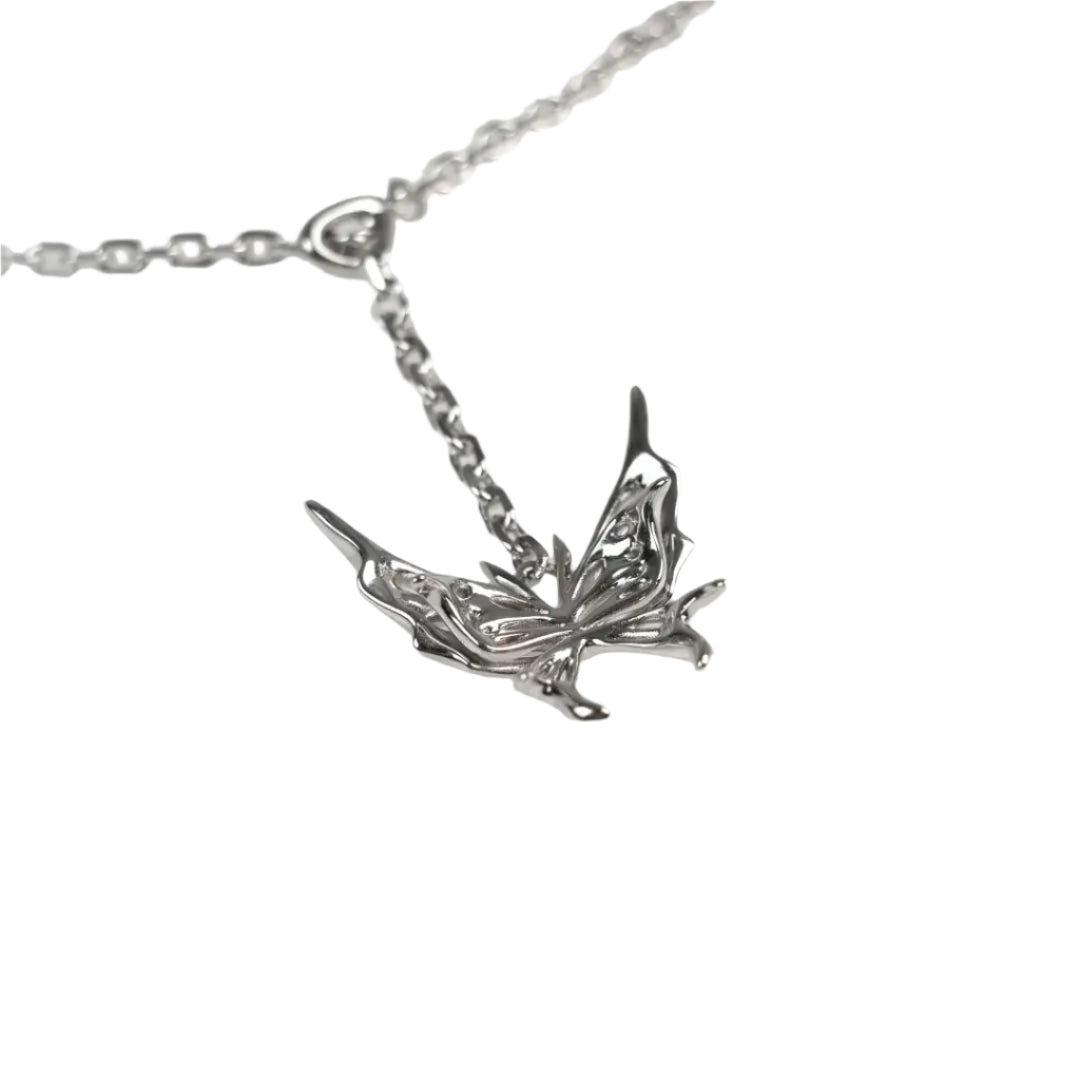 necklace, flutter, silver, xtended identity