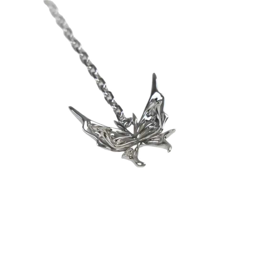 necklace, flutter, silver, xtended identity