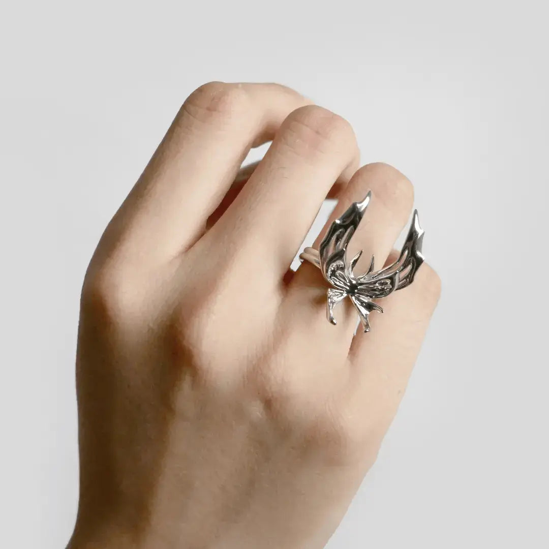 ring, flutter, silver, xtended identity