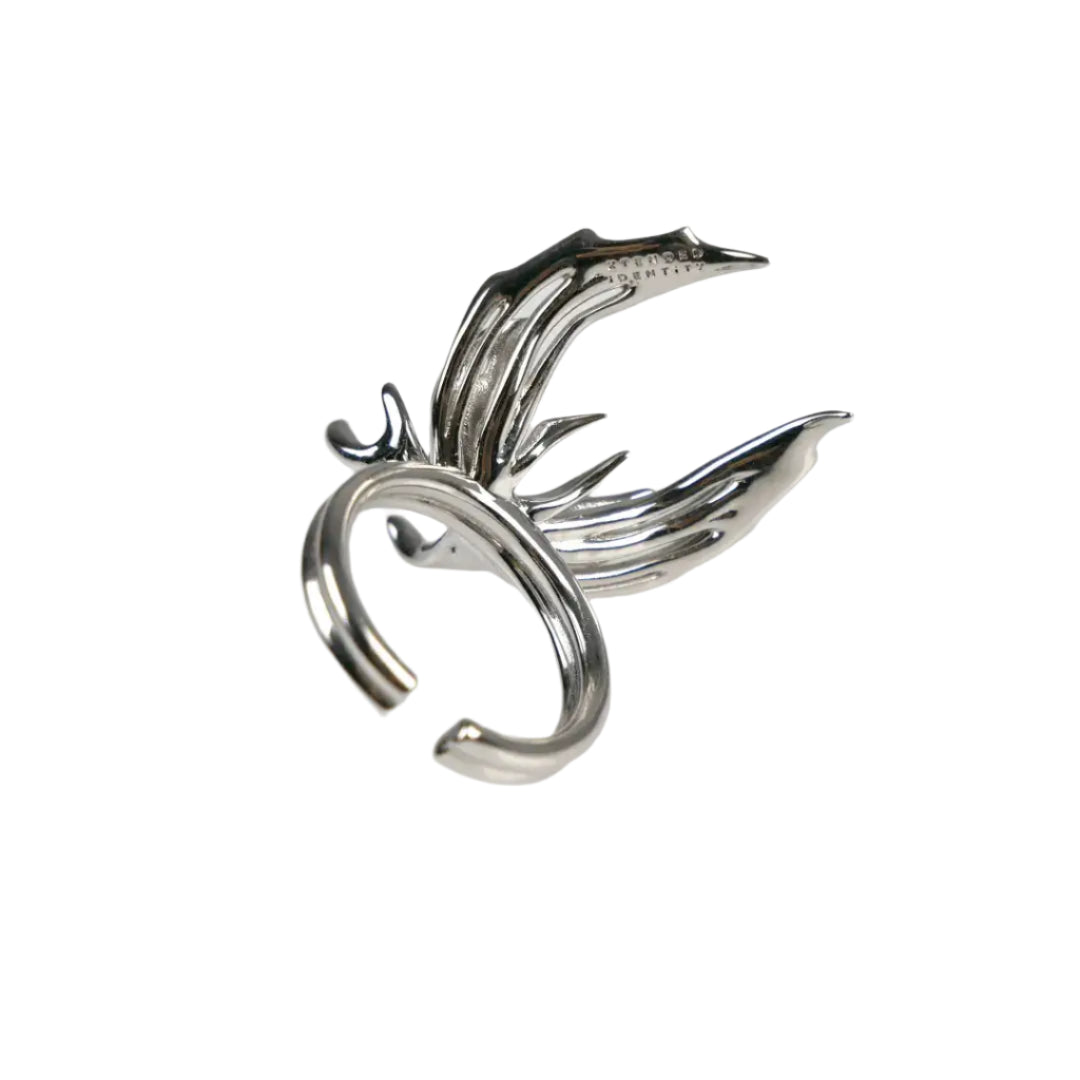 ring, flutter, silver, xtended identity