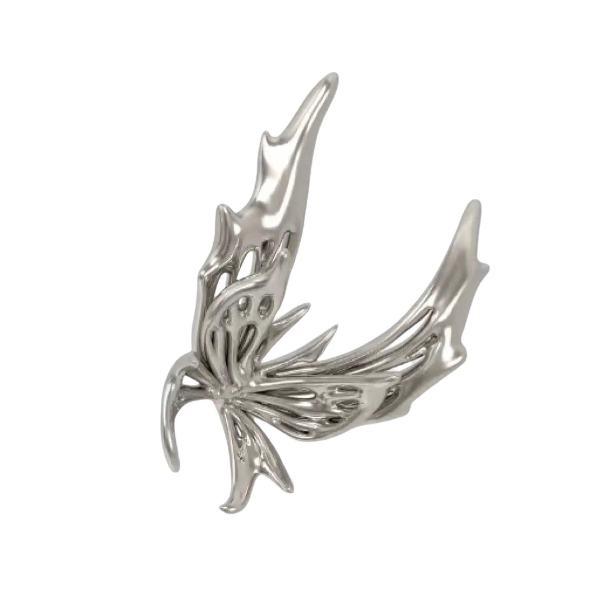 earrings, flutter, stud, silver, xtended identity