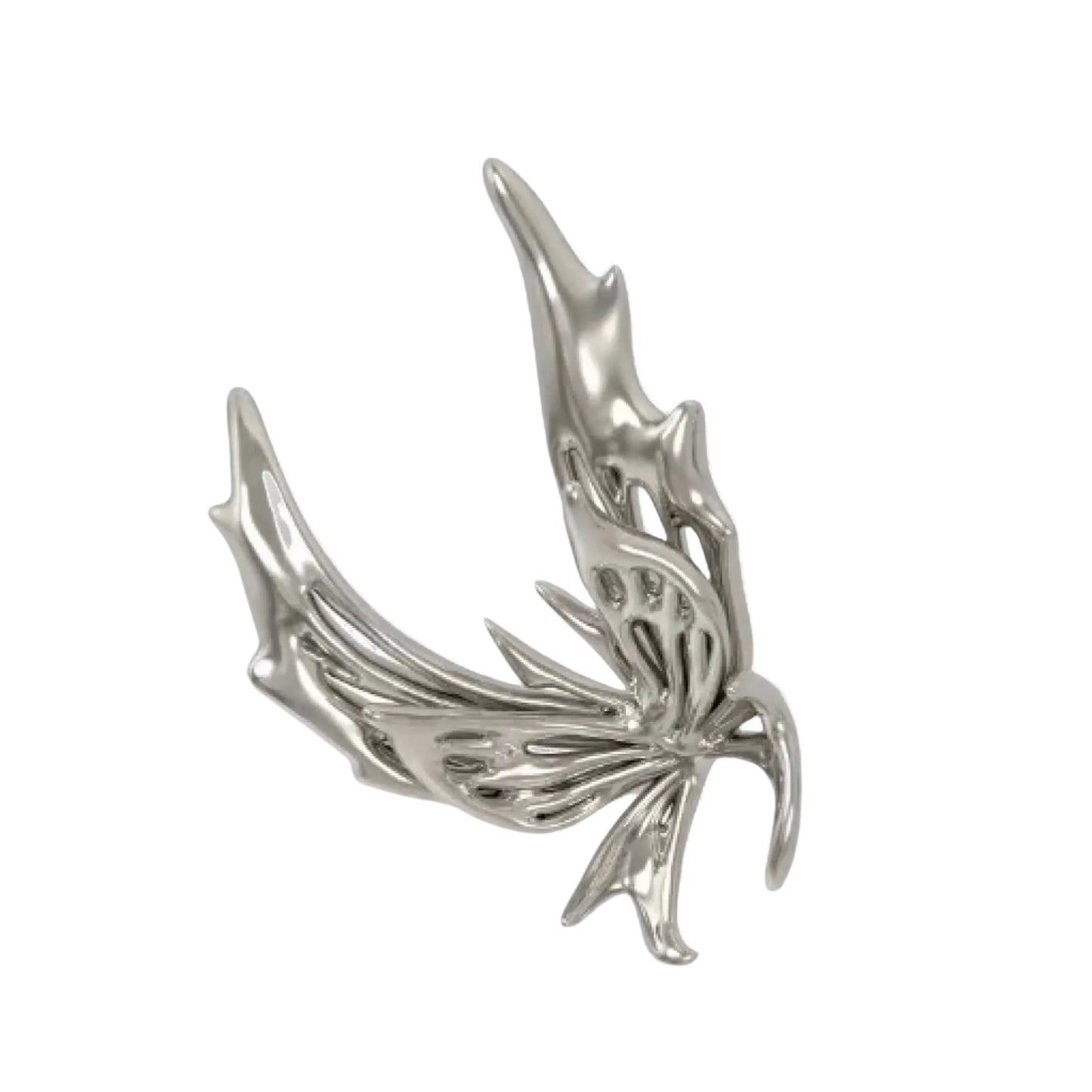 earrings, flutter, stud, silver, xtended identity