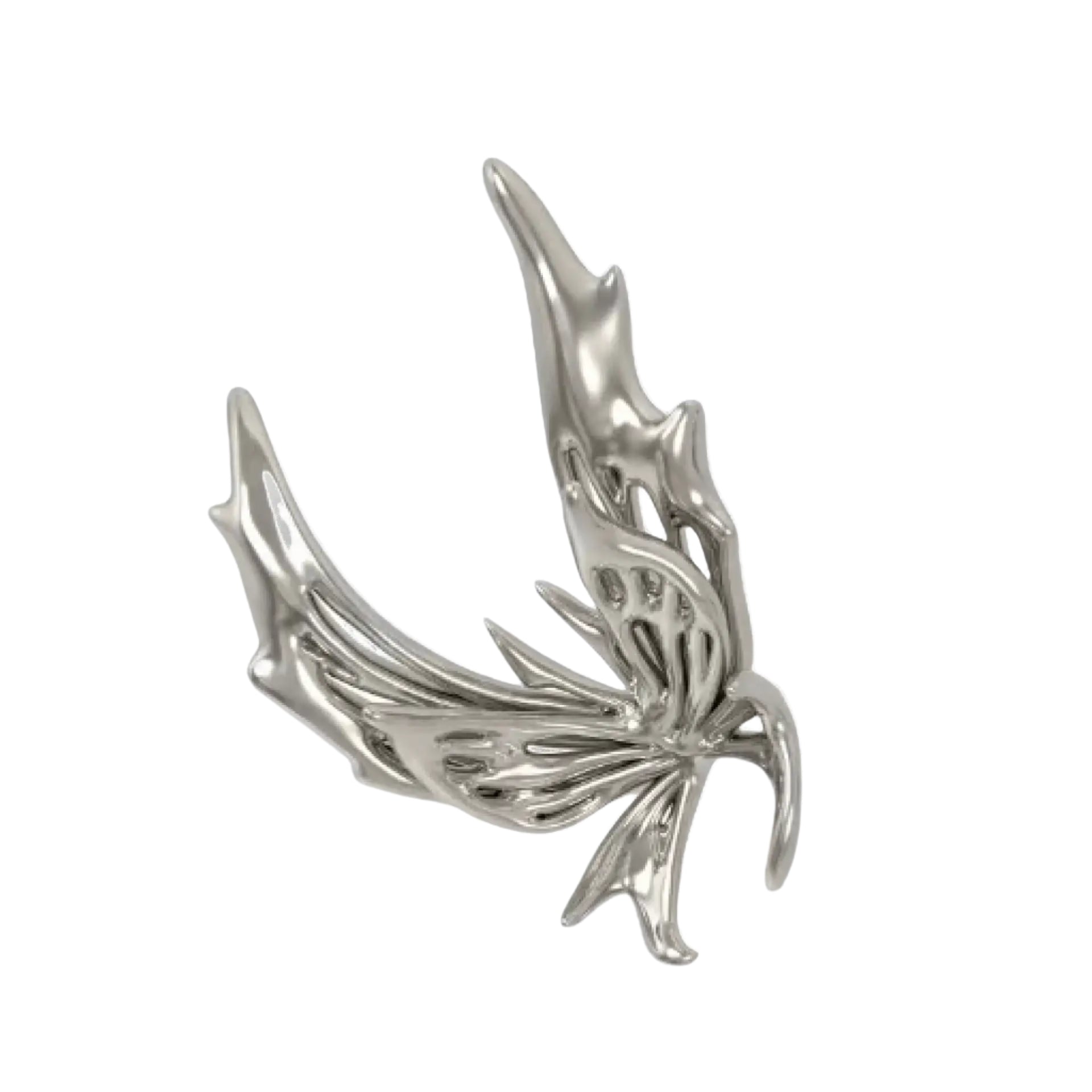 earrings, flutter, stud, silver, xtended identity