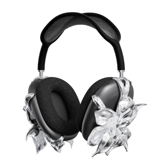 airpods cover, airpods max cover, gardenia, silver, xtended identity