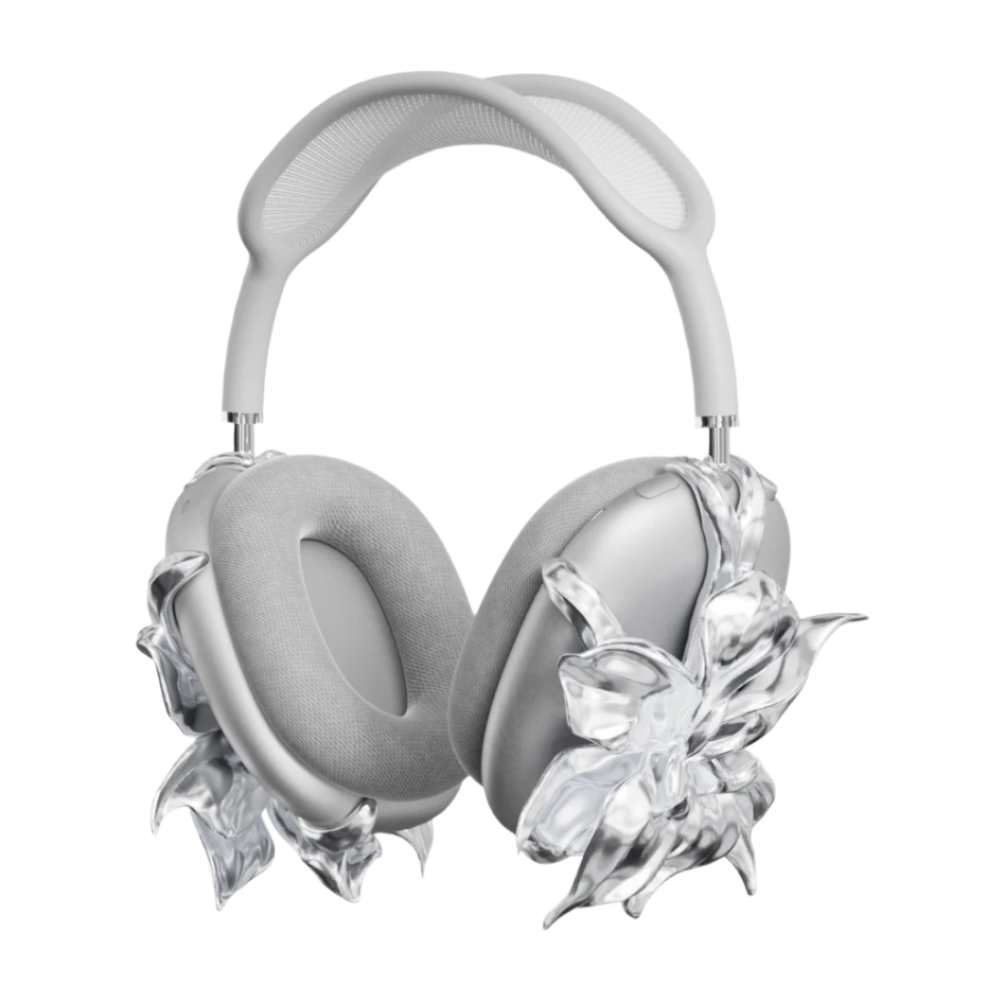 airpods cover, airpods max cover, gardenia, silver, xtended identity