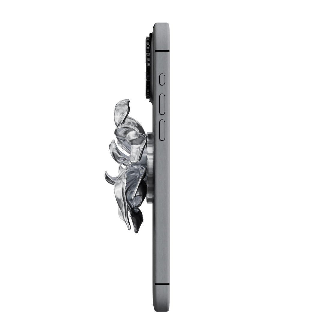 iphone grip, gardenia, silver, xtended dentity
