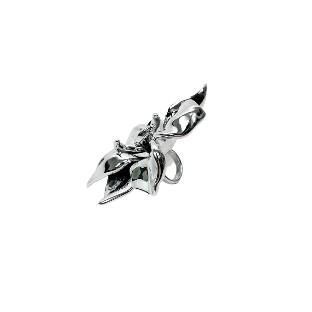 ring, gardenia, flower, silver, xtended identity, 3D printing