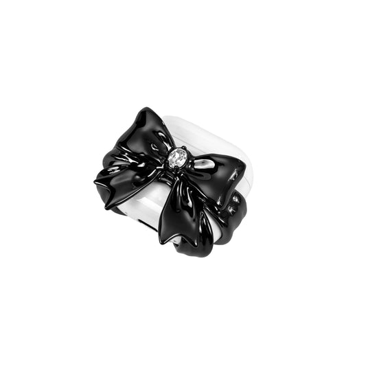 airpods cover, gem, bow, black, white, xtended identity