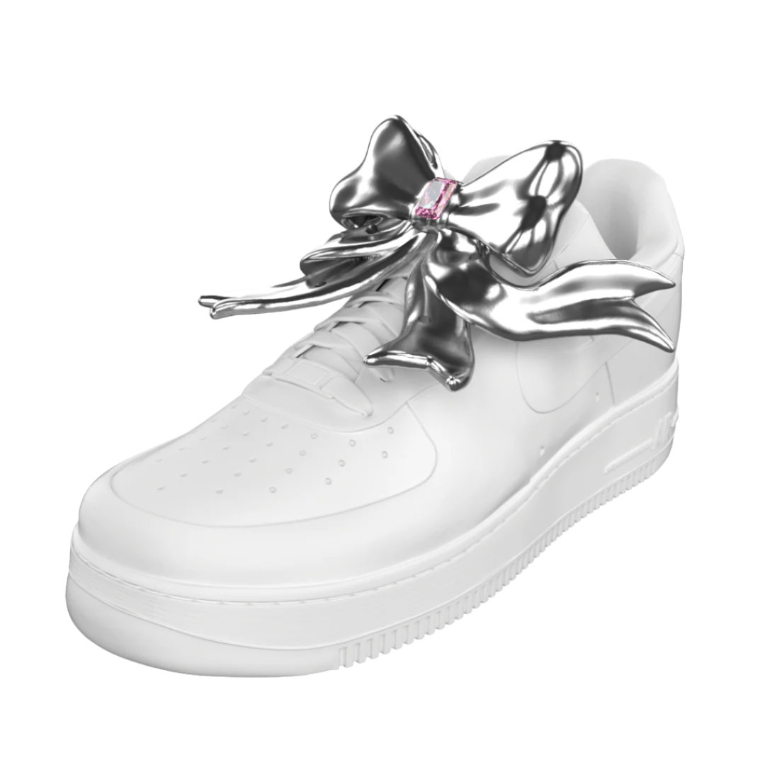shoelry, gem, bow, pink, purple, xtended identity, 3D printing
