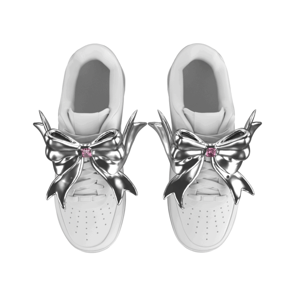 shoelry, gem, bow, pink, purple, xtended identity, 3D printing