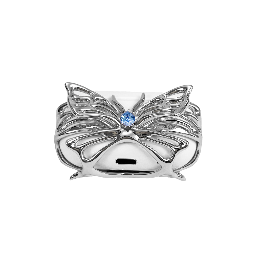 airpods cover, gem, butterfly, purple, blue, pink, white, xtended identity