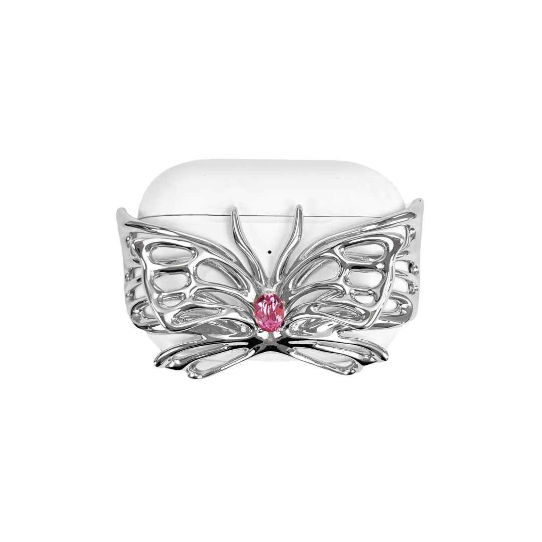 airpods cover, gem, butterfly, purple, blue, pink, white, xtended identity