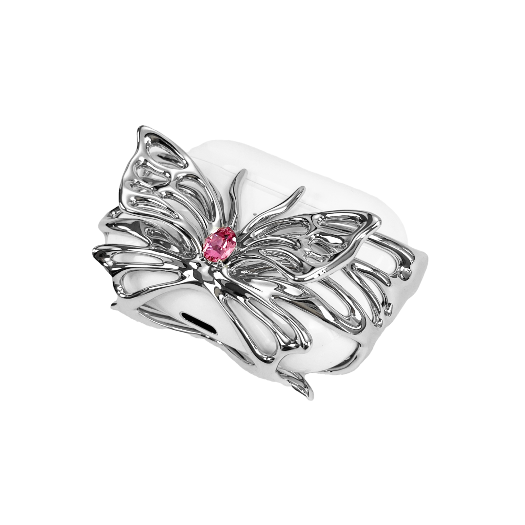 airpods cover, gem, butterfly, purple, blue, pink, white, xtended identity