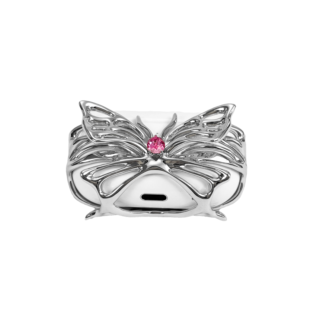 airpods cover, gem, butterfly, purple, blue, pink, white, xtended identity