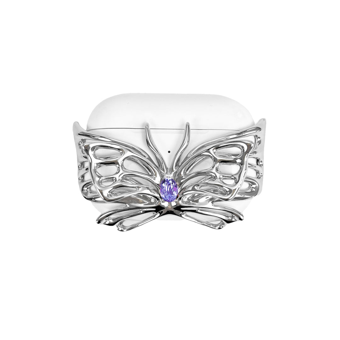 airpods cover, gem, butterfly, purple, blue, pink, white, xtended identity