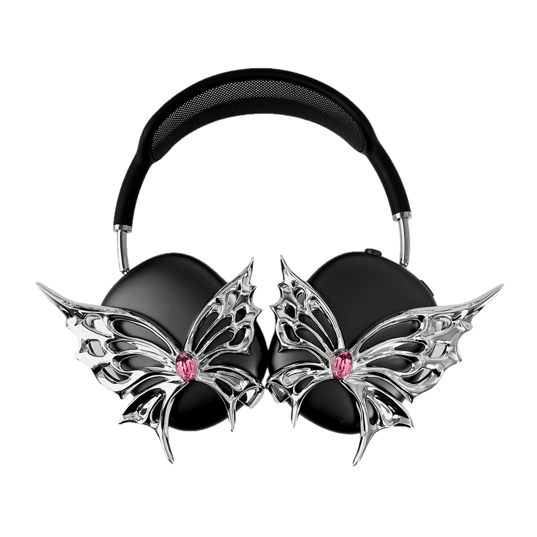airpods cover, airpods max cover, gem, butterfly, blue, pink, purple, white, black, xtended identity