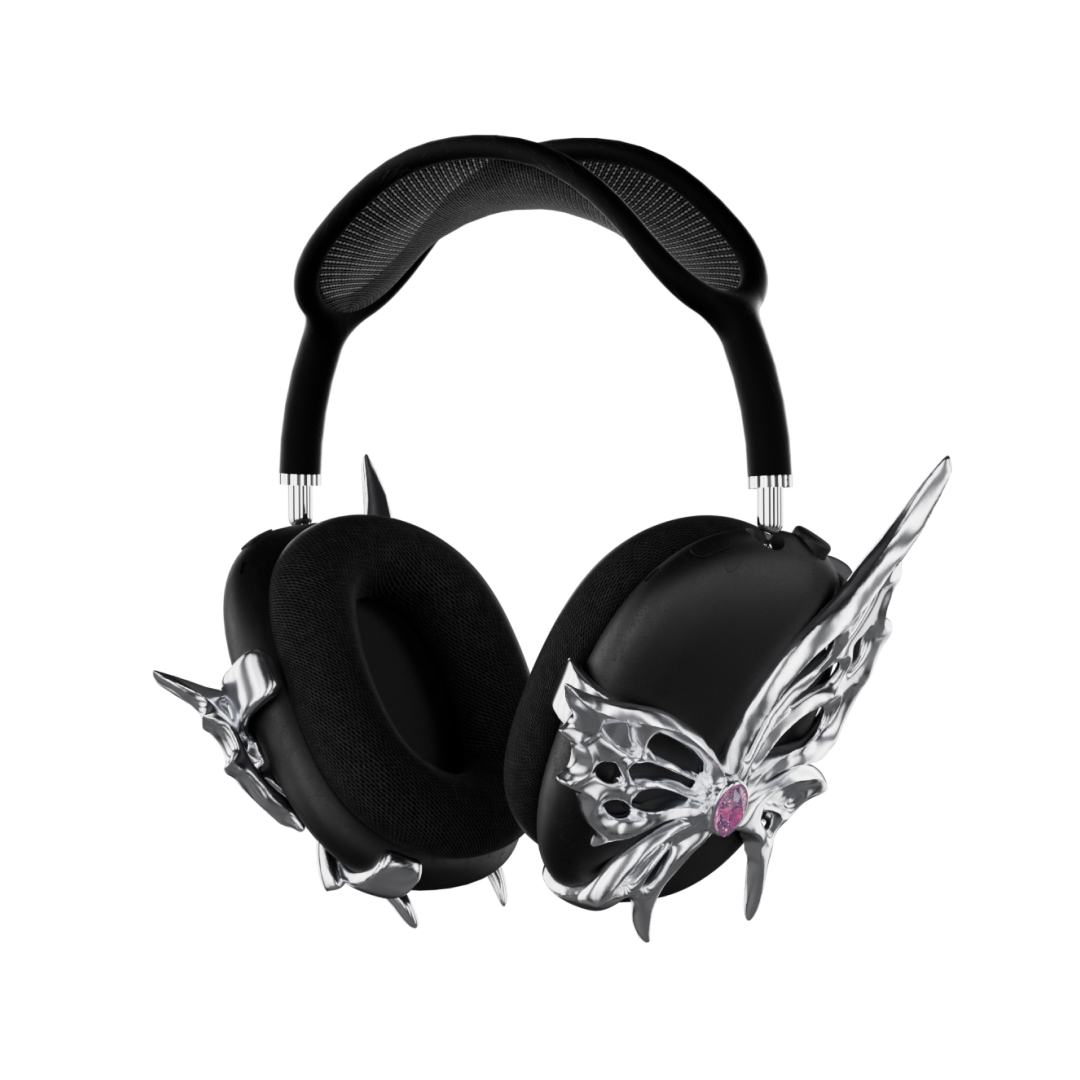 airpods cover, airpods max cover, gem, butterfly, blue, pink, purple, white, black, xtended identity