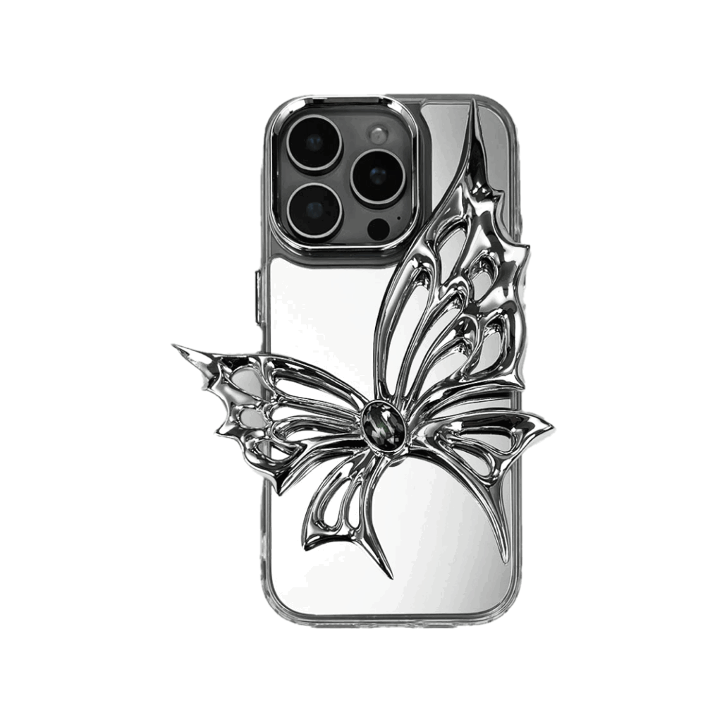 iphone cases, gem, butterfly, black, silver, xtended identity
