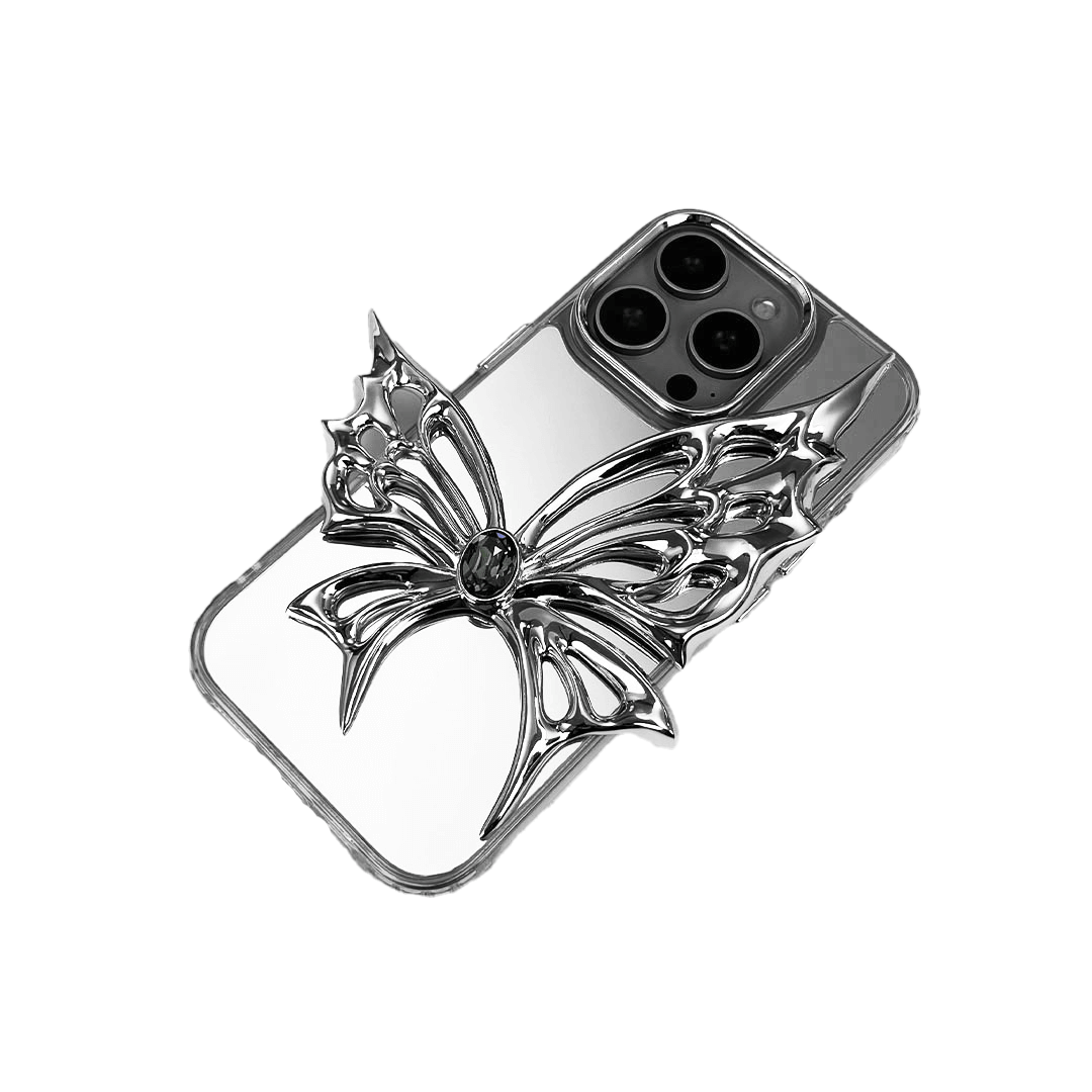 iphone cases, gem, butterfly, black, silver, xtended identity