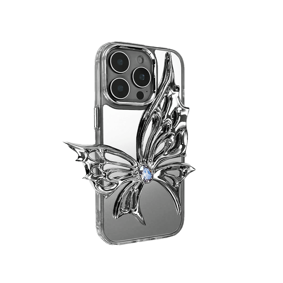 iphone cases, gem, butterfly, purple, silver, xtended identity