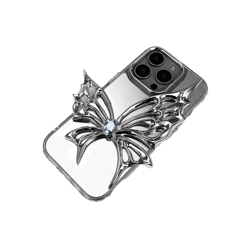 iphone cases, gem, butterfly, purple, silver, xtended identity