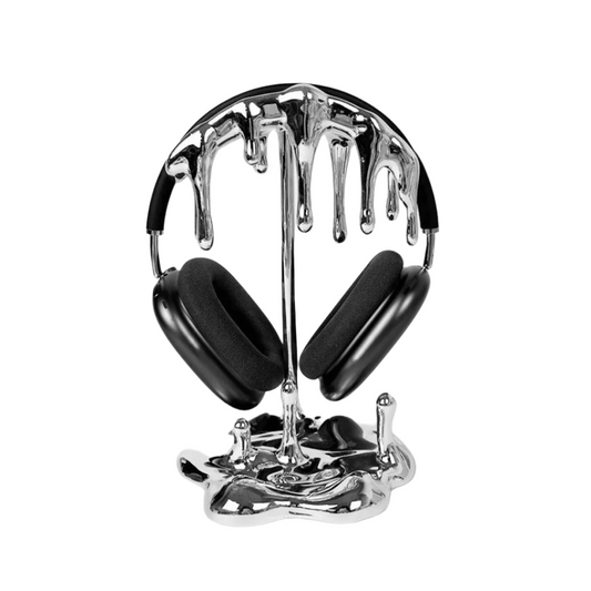 airpods max stand, melted, silver, xtended identity