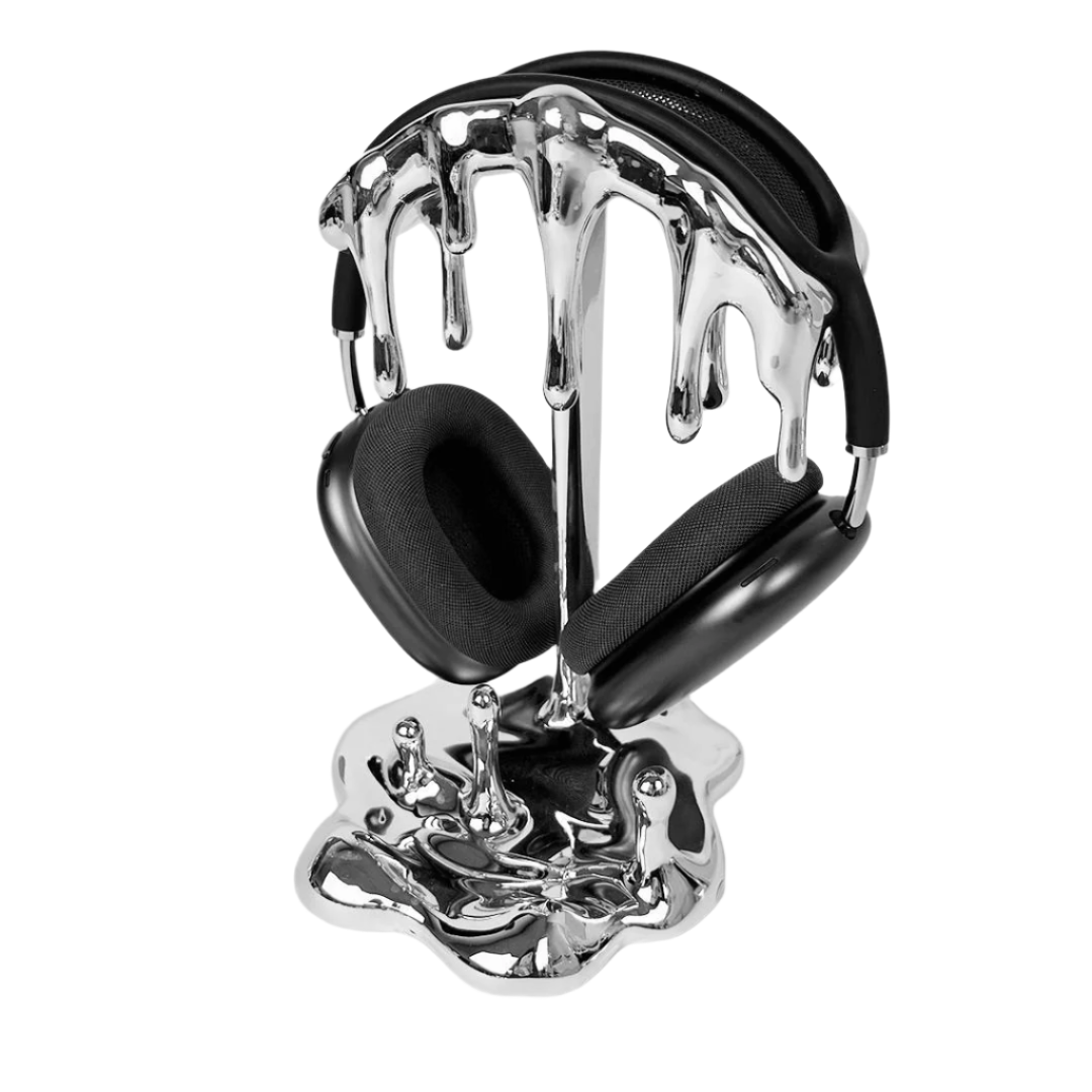 airpods max stand, melted, silver, xtended identity