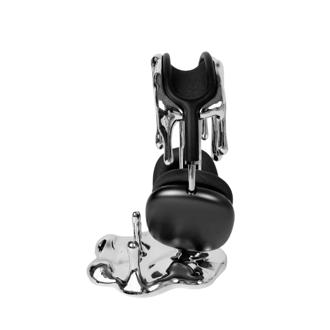 airpods max stand, melted, silver, xtended identity