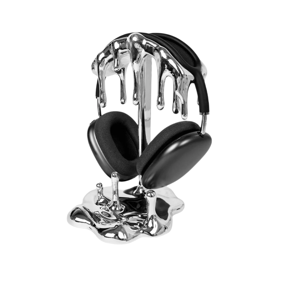 airpods max stand, melted, silver, xtended identity