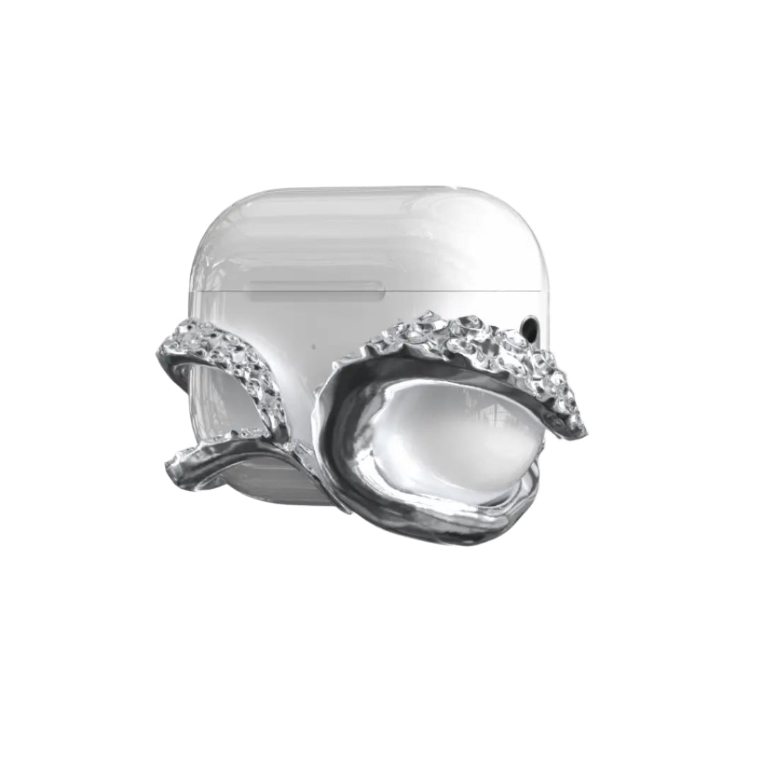 airpods cover, octopus, silver, xtended identity, 3D printing