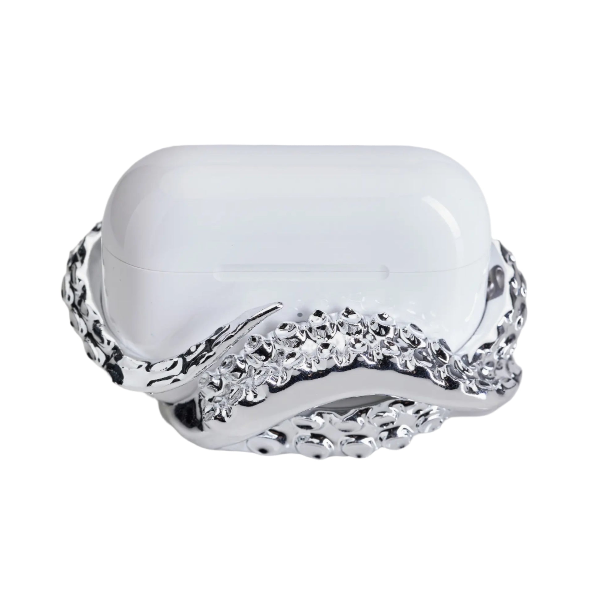 airpods cover, octopus, silver, xtended identity, 3D printing