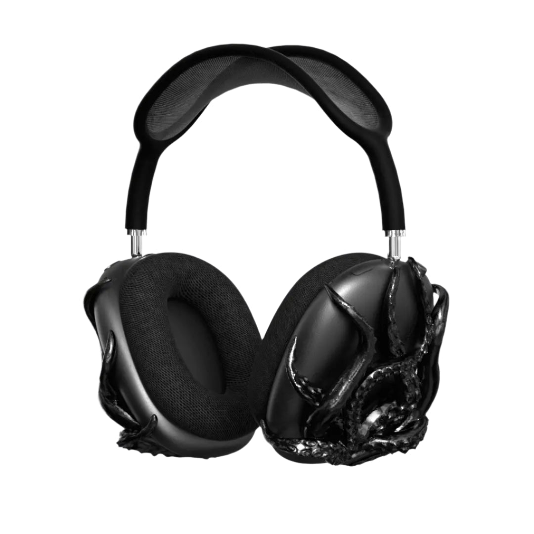 airpods cover, airpods max cover, octopus, silver, black, xtended identity, 3D printing