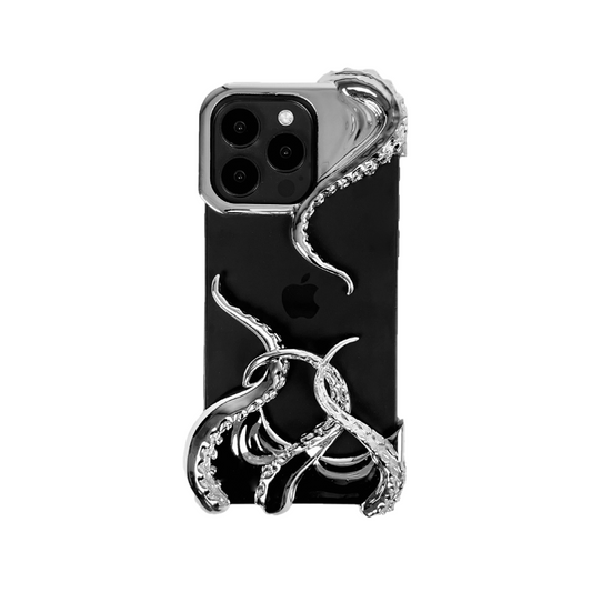 iphone case, octopus, silver, xtended identity