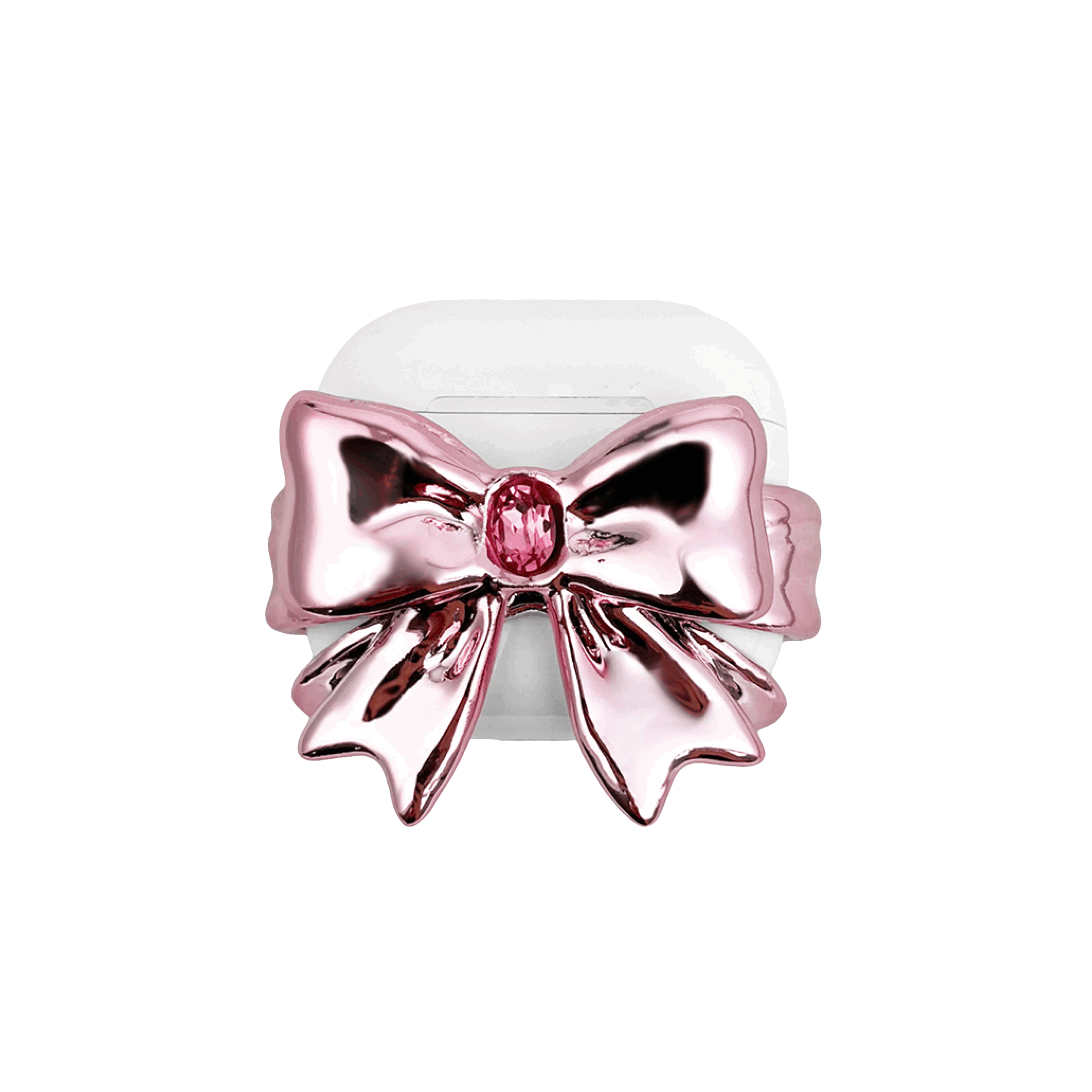 airpods cover, gem, bow, pink, xtended identity