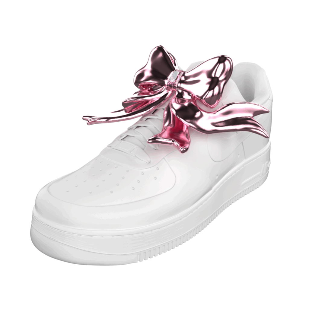 shoelry, gem, bow, pink, xtended identity, 3D printing